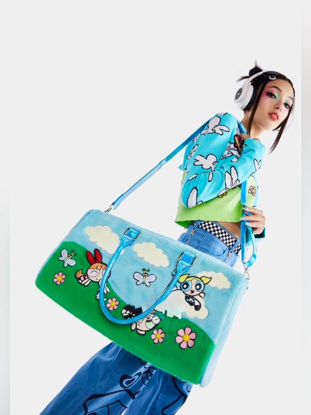 NWOT - Powerpuff Girls Plush Weekender Bag - Picture 10 of 10